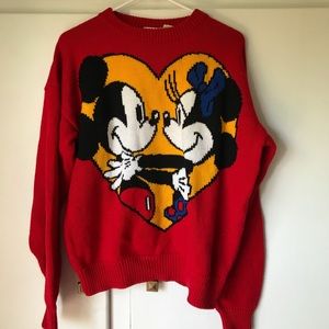 vintage disney mickey and minnie mouse sweater